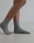 Ribbed / Cotton Socks / Grey