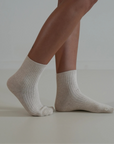 Ribbed / Cotton Socks / Natural