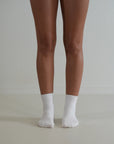 Ribbed / Cotton Socks / White
