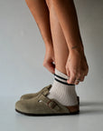 Classic Cotton Twin Stripe Charcoal