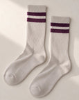 Classic Cotton Twin Stripe Plum