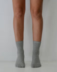 Ribbed / Cotton Socks / Grey