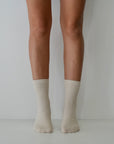 Ribbed / Cotton Socks / Natural