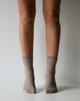 Ribbed / Cotton Socks / Taupe