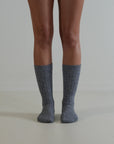 X Long / Cashmere Wool Socks / Charcoal
