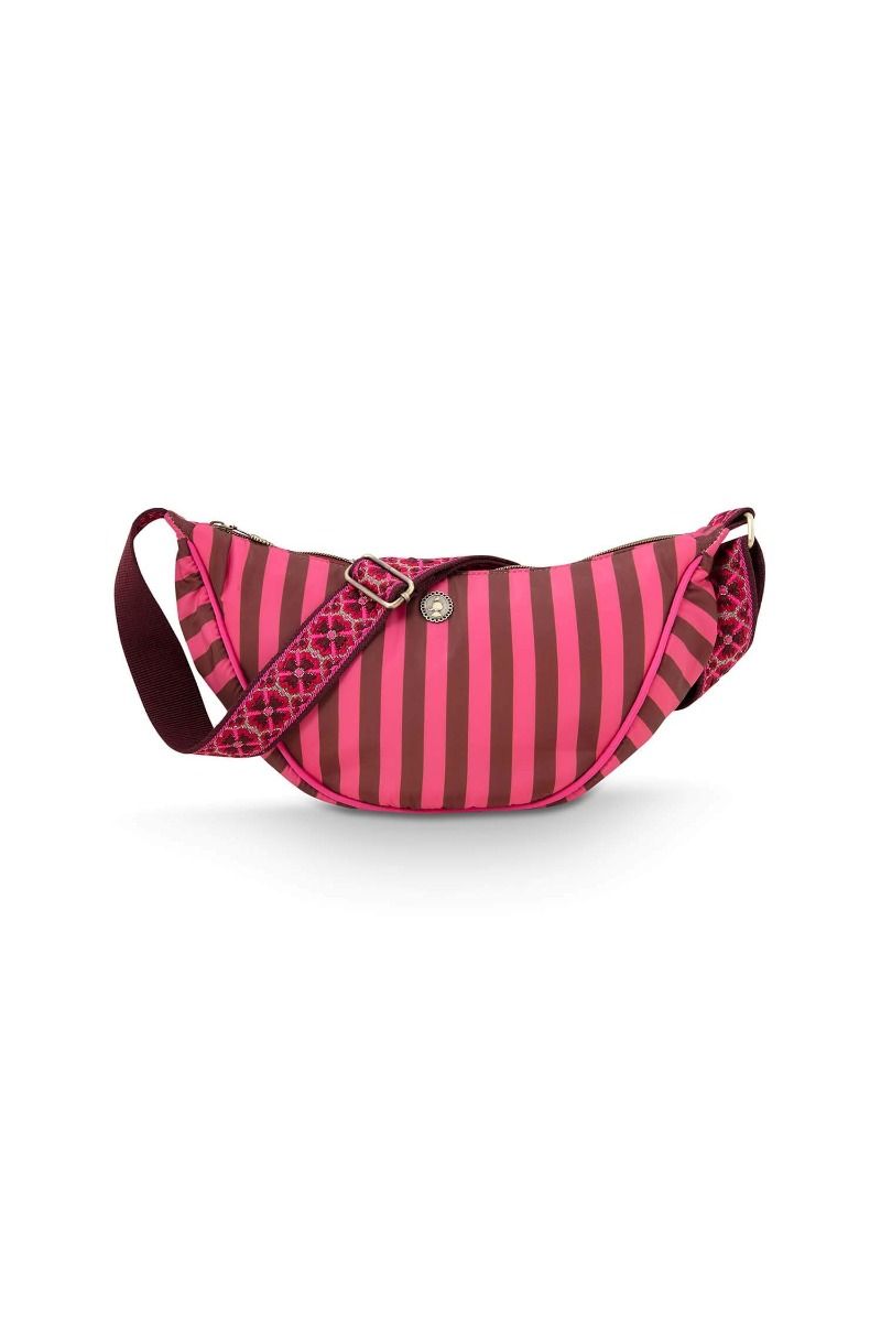 Freya / Half Moon / Cross Body Bag / Stripe / MOQ 1