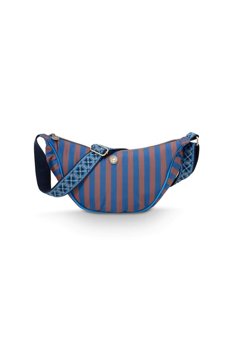 Freya / Half Moon / Cross Body Bag / Stripe / MOQ 1