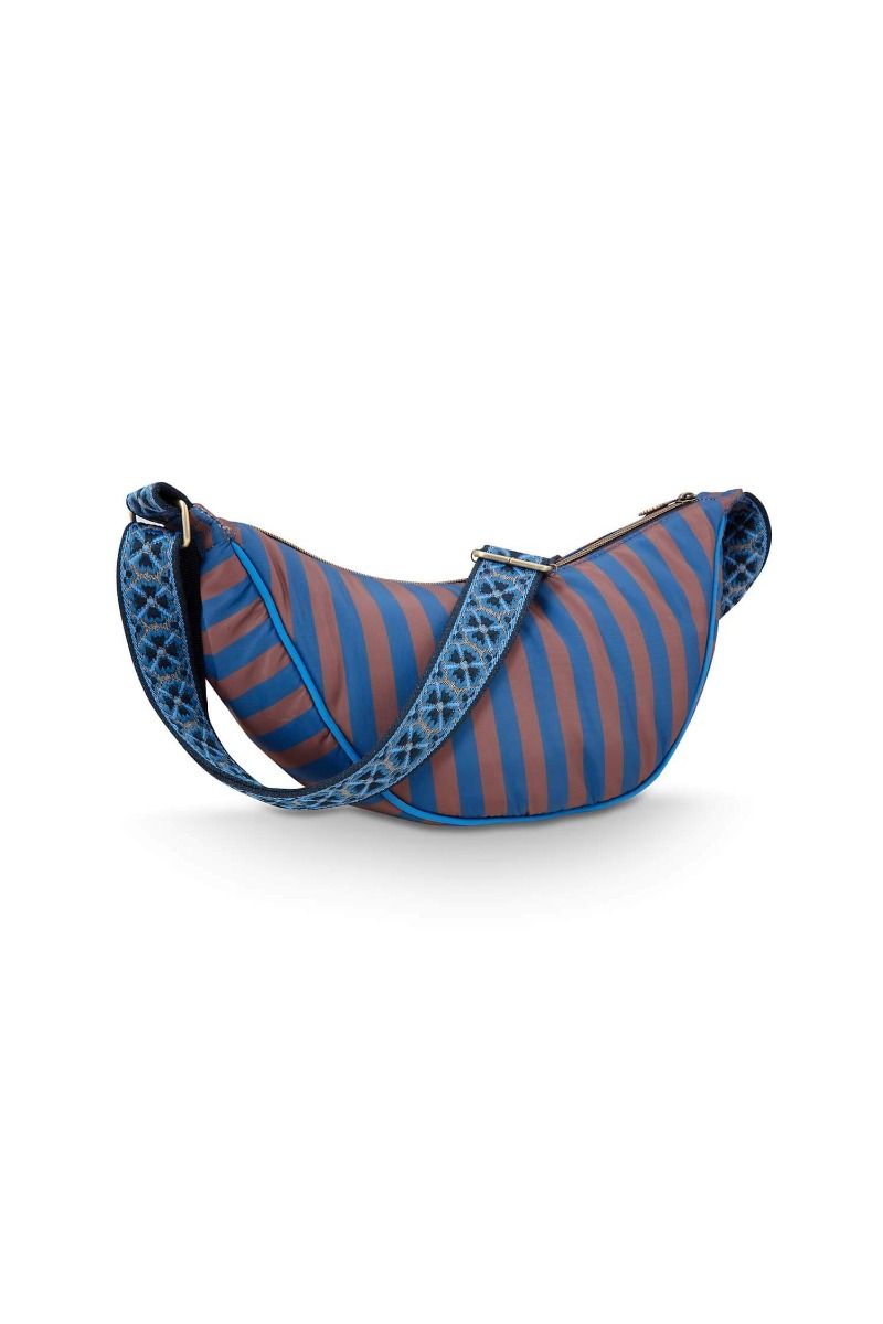 Freya / Half Moon / Cross Body Bag / Stripe / MOQ 1