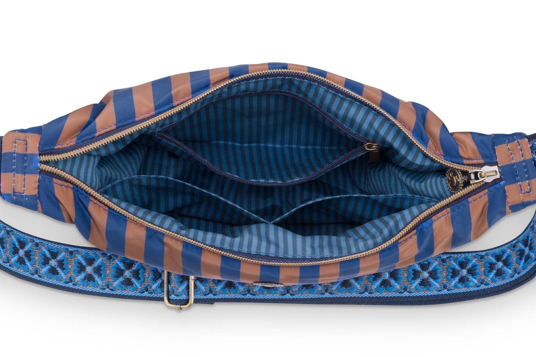 Freya / Half Moon / Cross Body Bag / Stripe / MOQ 1