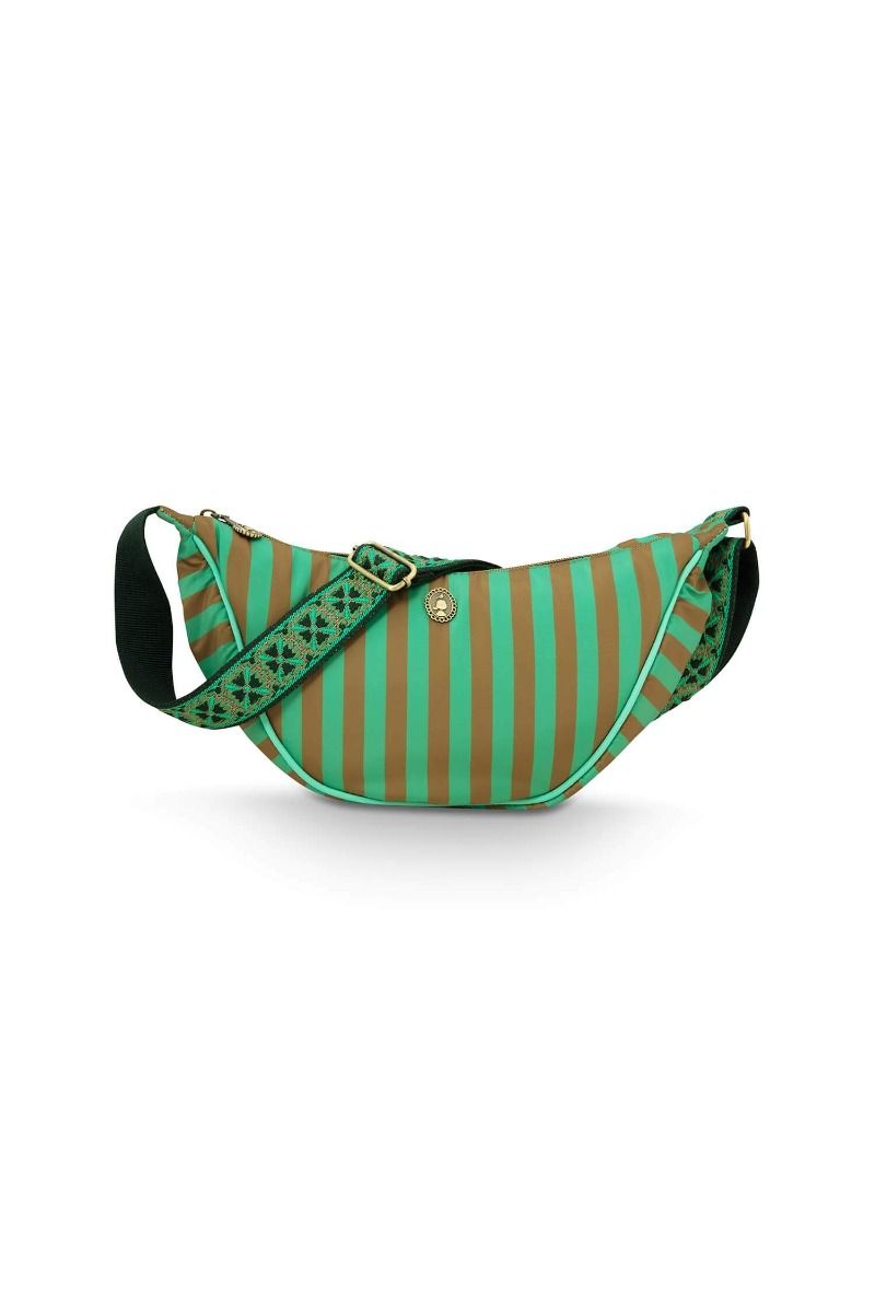 Freya / Half Moon / Cross Body Bag / Stripe / MOQ 1