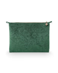 Cosmetic Flat Pouch / Large / Velvet Quilted / MOQ 1