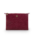 Cosmetic Flat Pouch / Large / Velvet Quilted / MOQ 1
