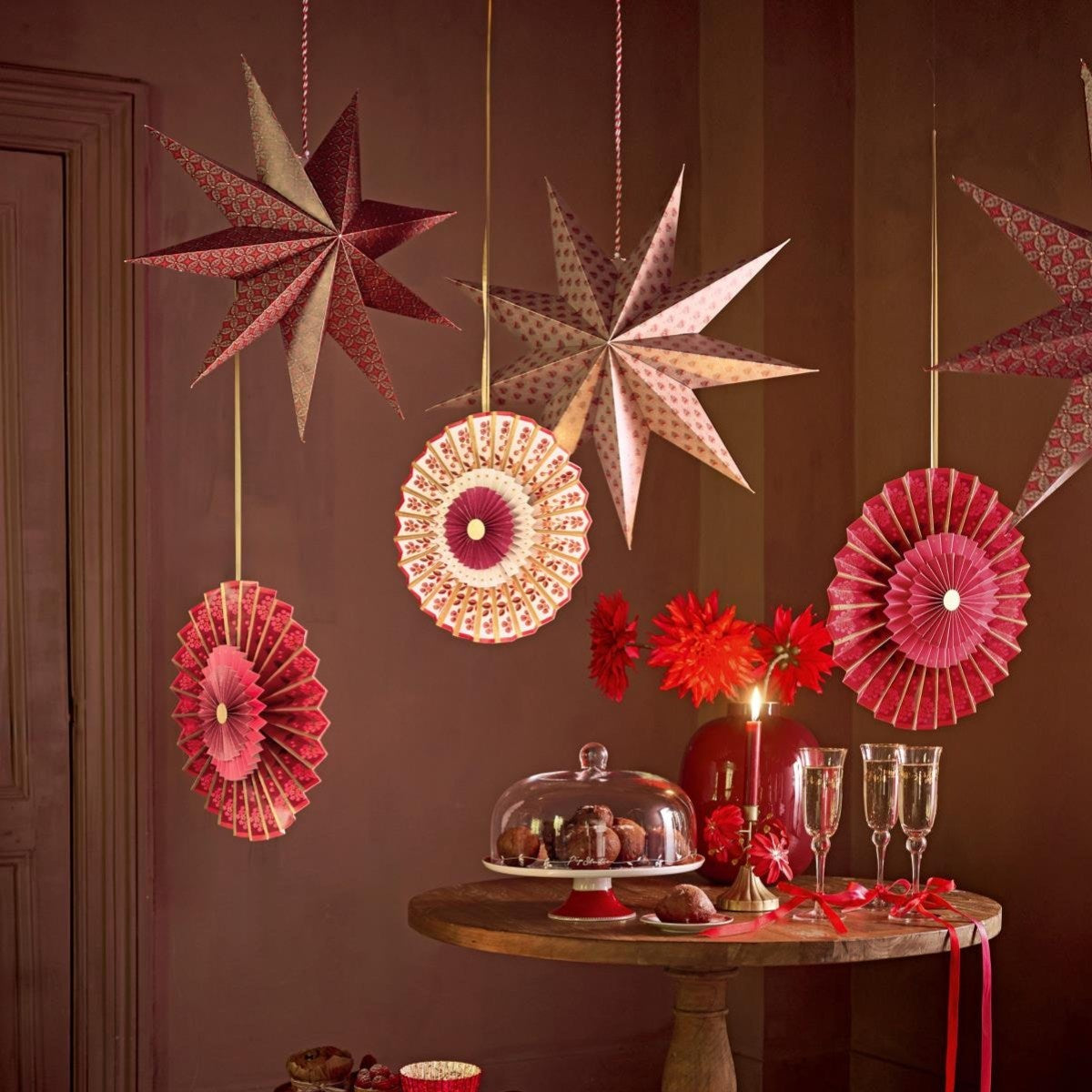 Christmas Star &amp; Rosette  / MOQ 1