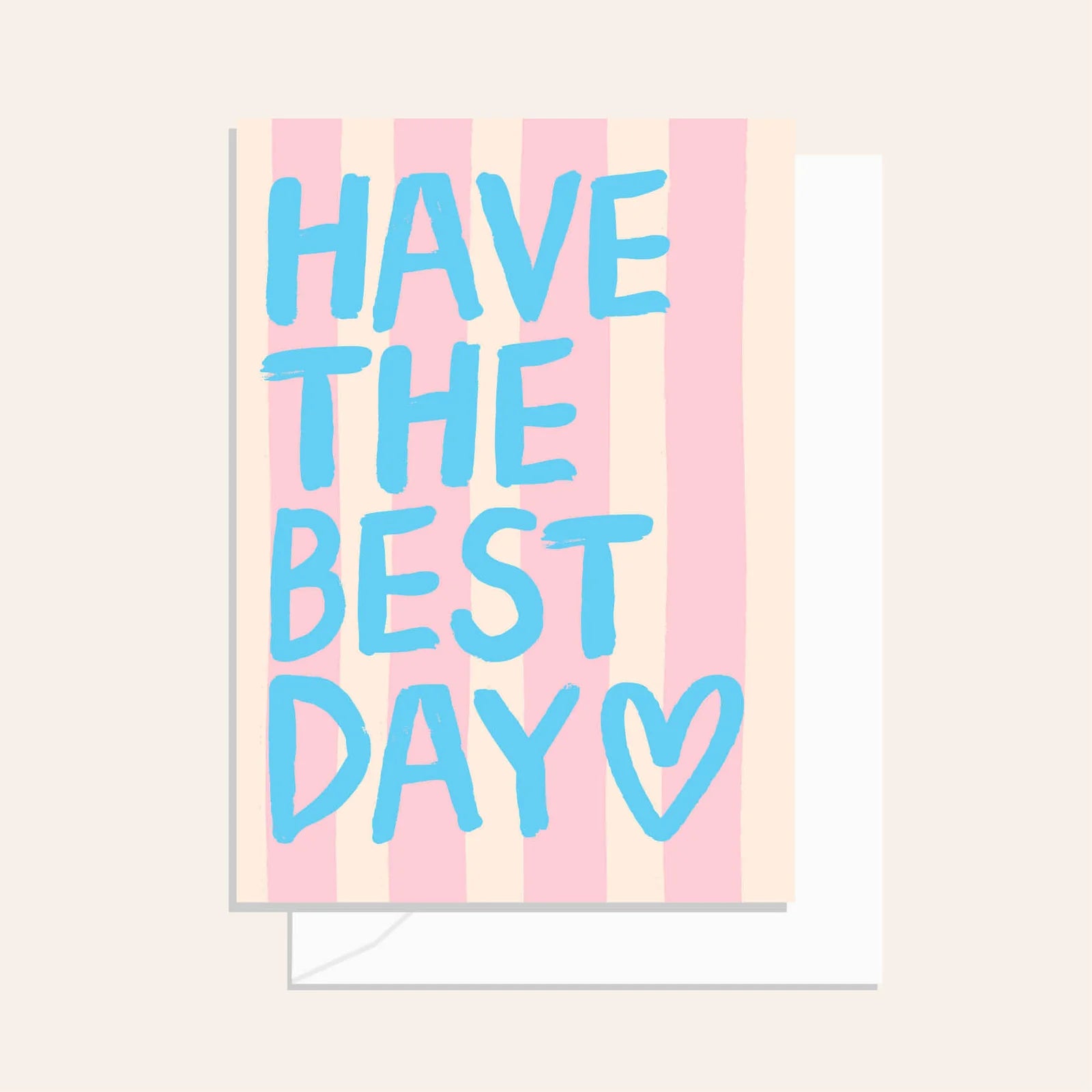 Greeting Card / Brushy Best Day Stripe / $2.95 unit / MOQ 1 pack of 6