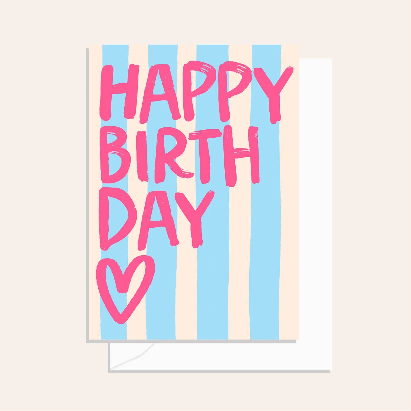 Greeting Card / Brushy Birthday Blue / $2.95 unit / MOQ 1 pack of 6