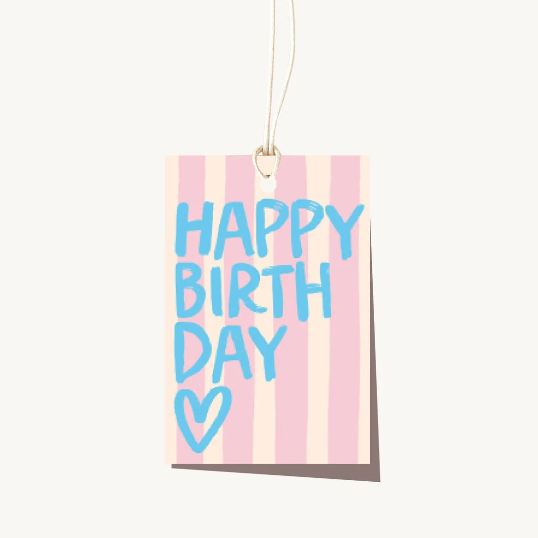 Tag / Brushy Birthday Stripe / $1.13 unit / MOQ 1 pack of 10