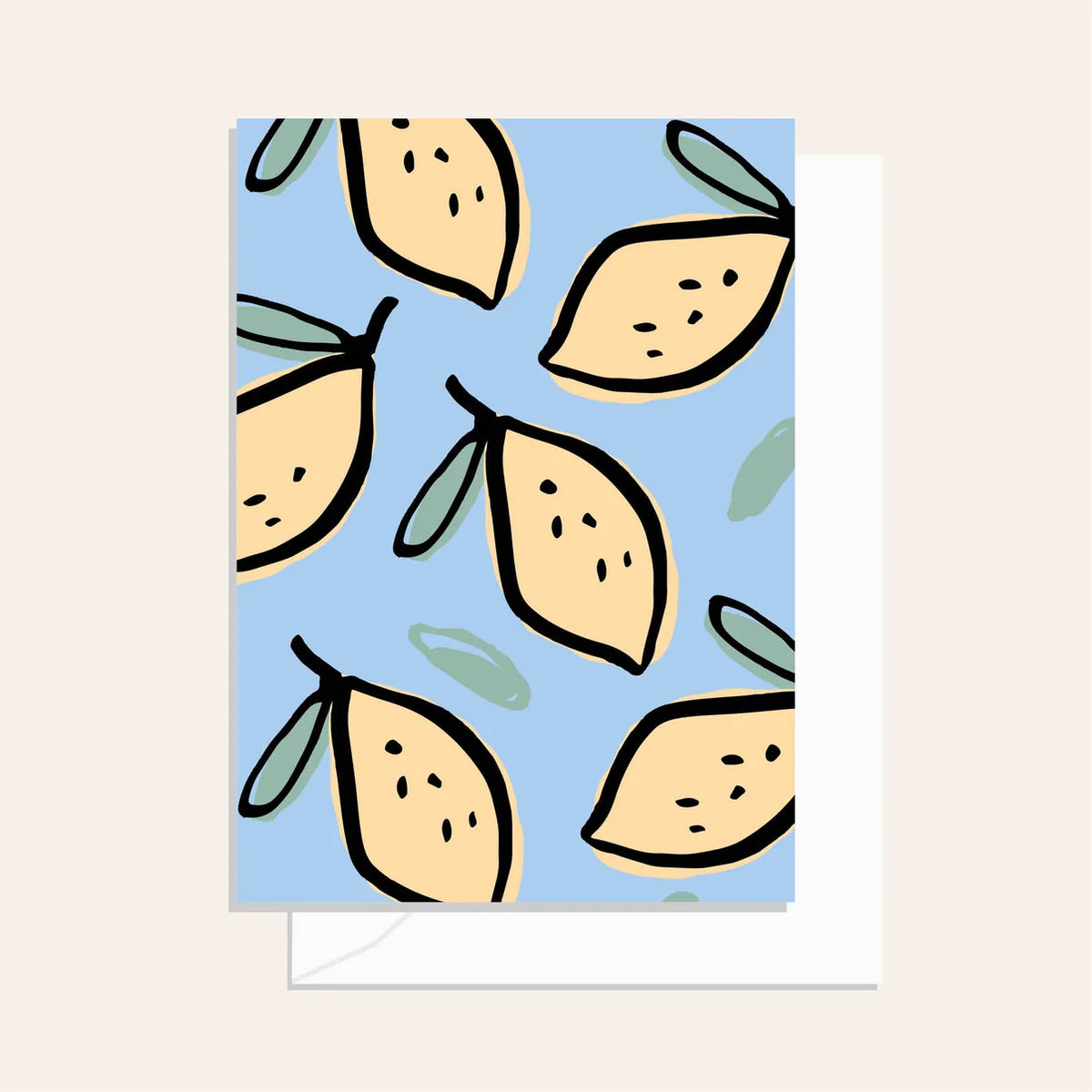 Greeting Card / Brushy Lemons / $2.95 unit / MOQ 1 pack of 6