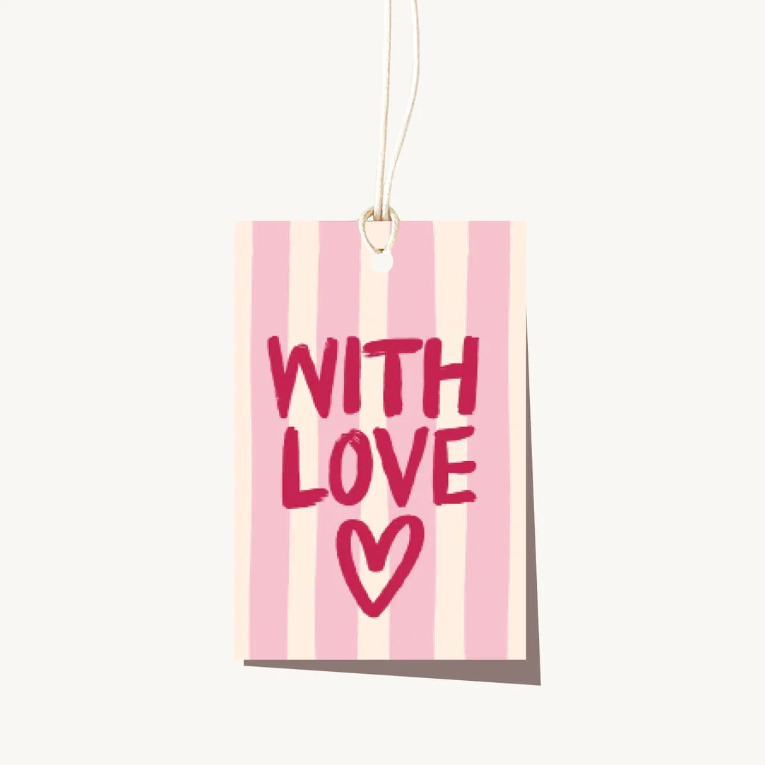 Tag / Brushy With Love Stripe / $1.13 unit / MOQ 1 pack of 10