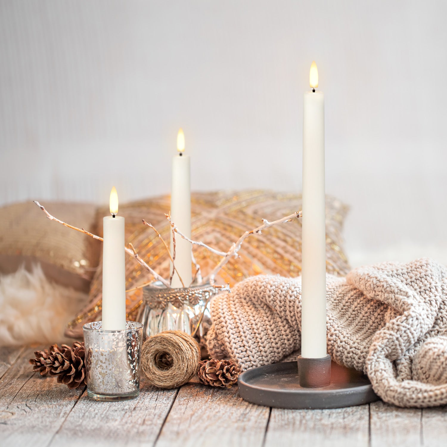 Flameless Candle / Tapers set of 2 (MOQ 2)
