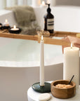 Flameless Candle / Taper Holders / Metal and Marble