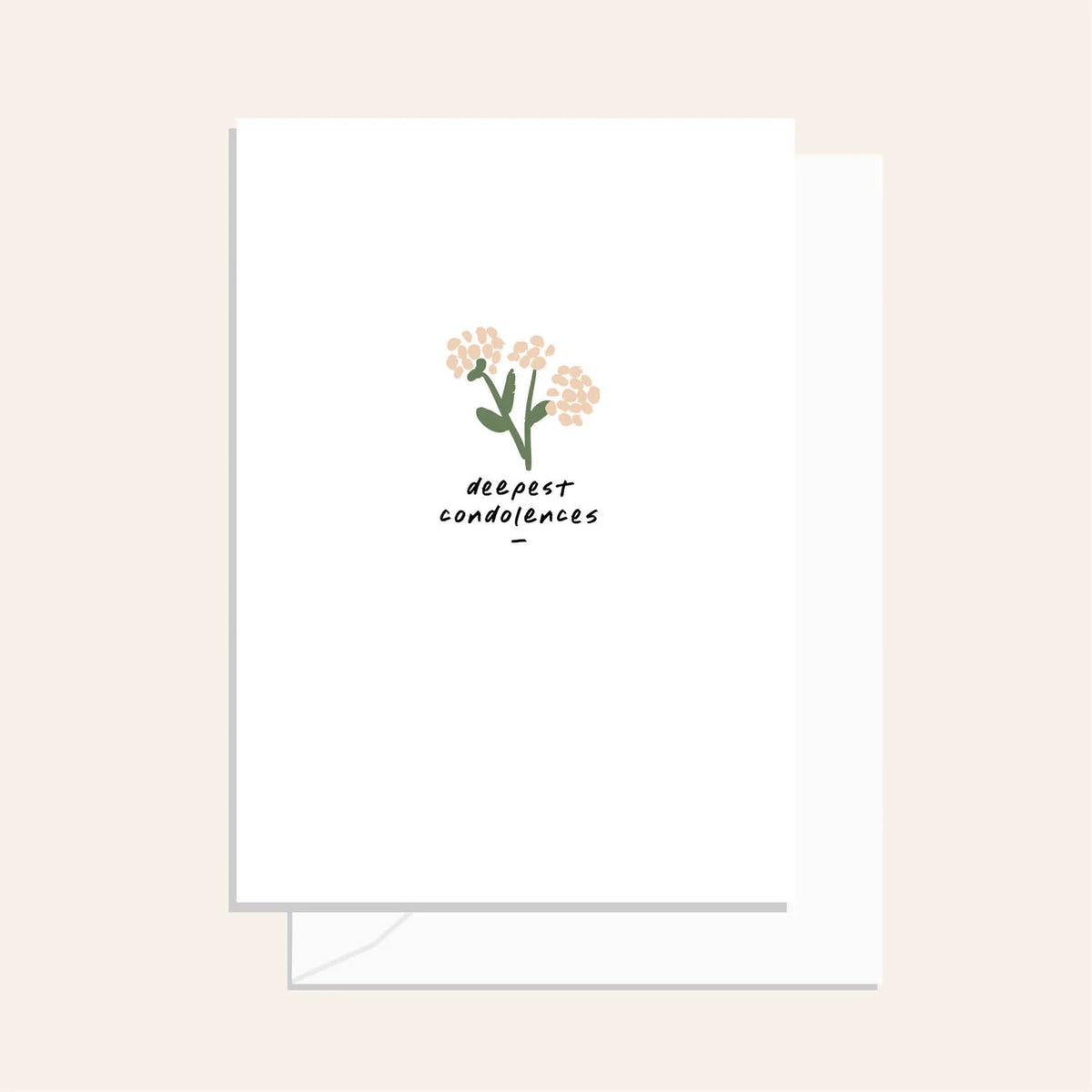 Greeting Card / Flower Deepest Condolences / $2.95 unit / MOQ 1 pack of 6