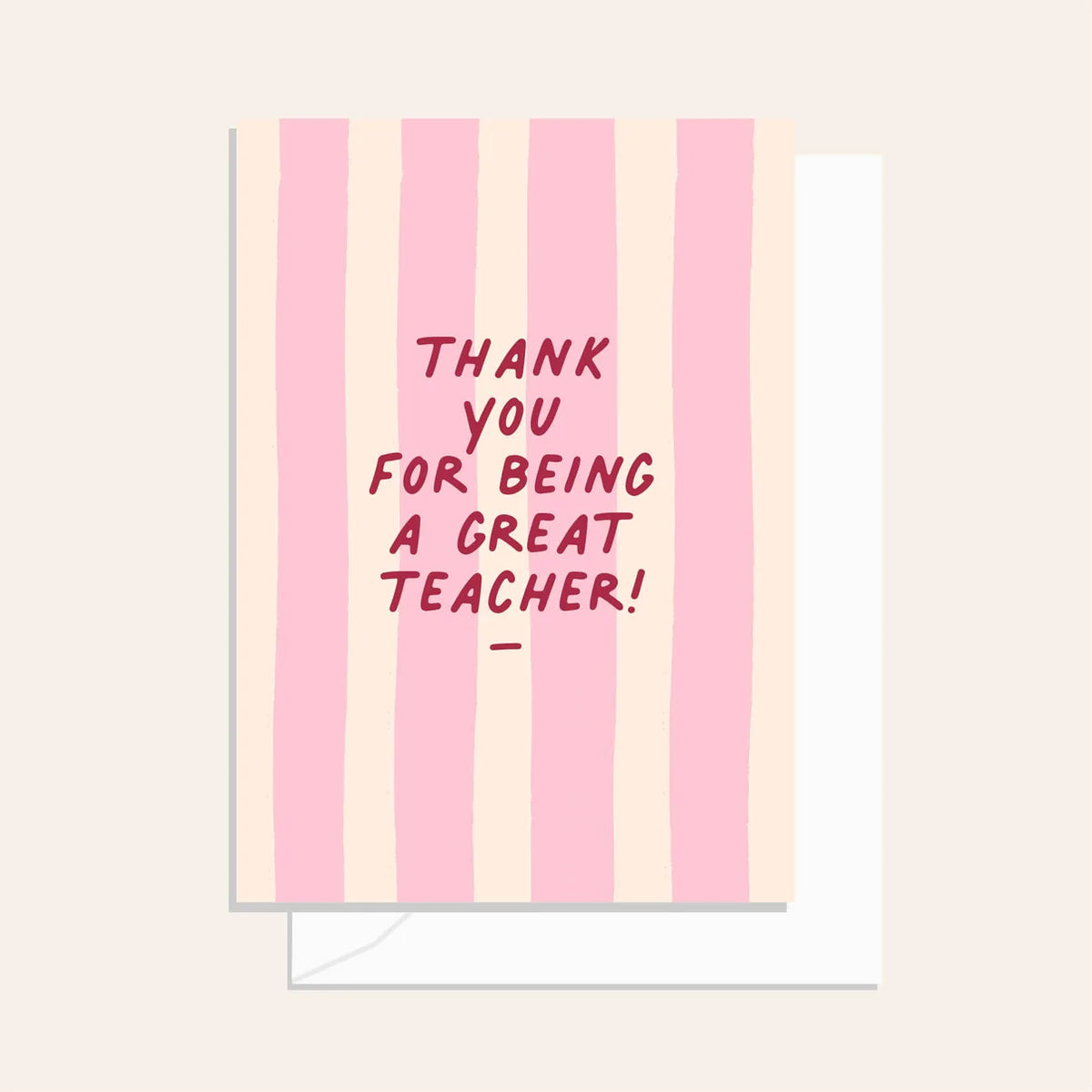 Greeting Card / Great Teacher Rose / $2.95 unit / MOQ 1 pack of 6