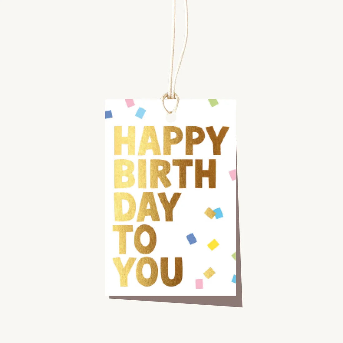 Tag / Happy Birthday Confetti / $1.34 unit / MOQ 1 pack of 10
