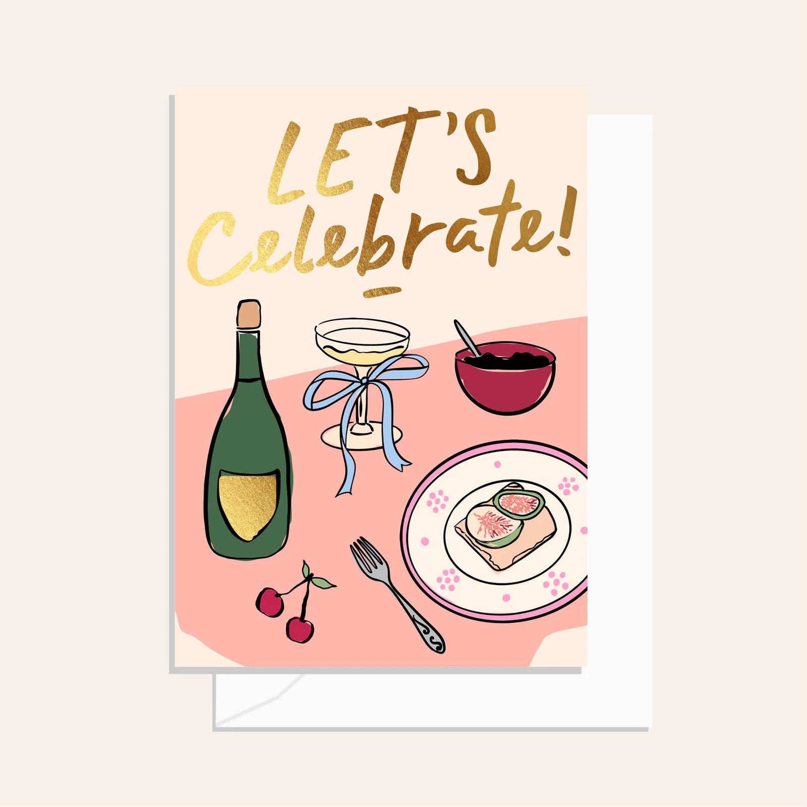 Greeting Card / Let's Celebrate Tablescape / $3.15 unit / MOQ 1 pack of 6