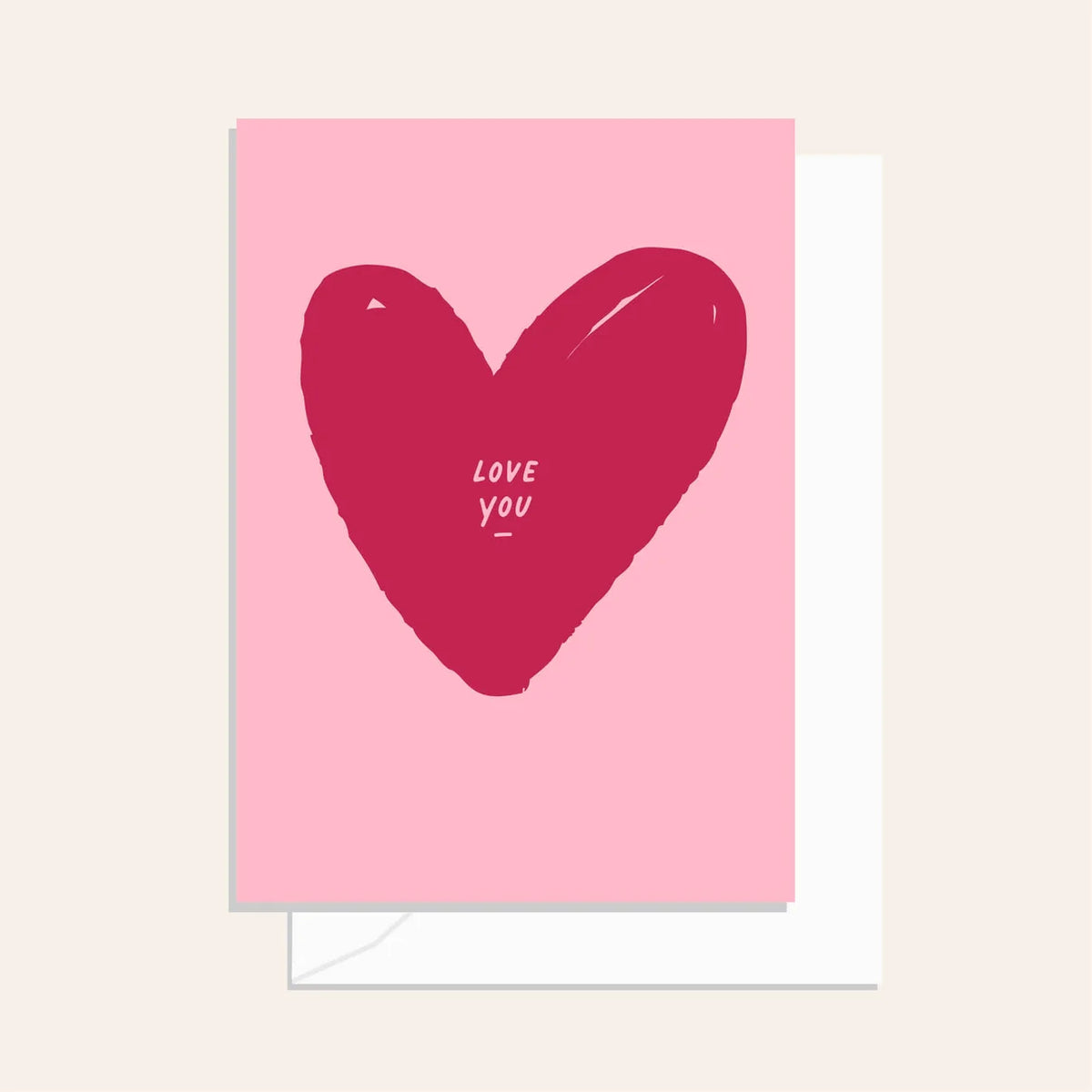 Greeting Card / Love You Heart / $2.95 unit / MOQ 1 pack of 6