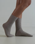 Luxe / Cashmere Wool Socks / Taupe