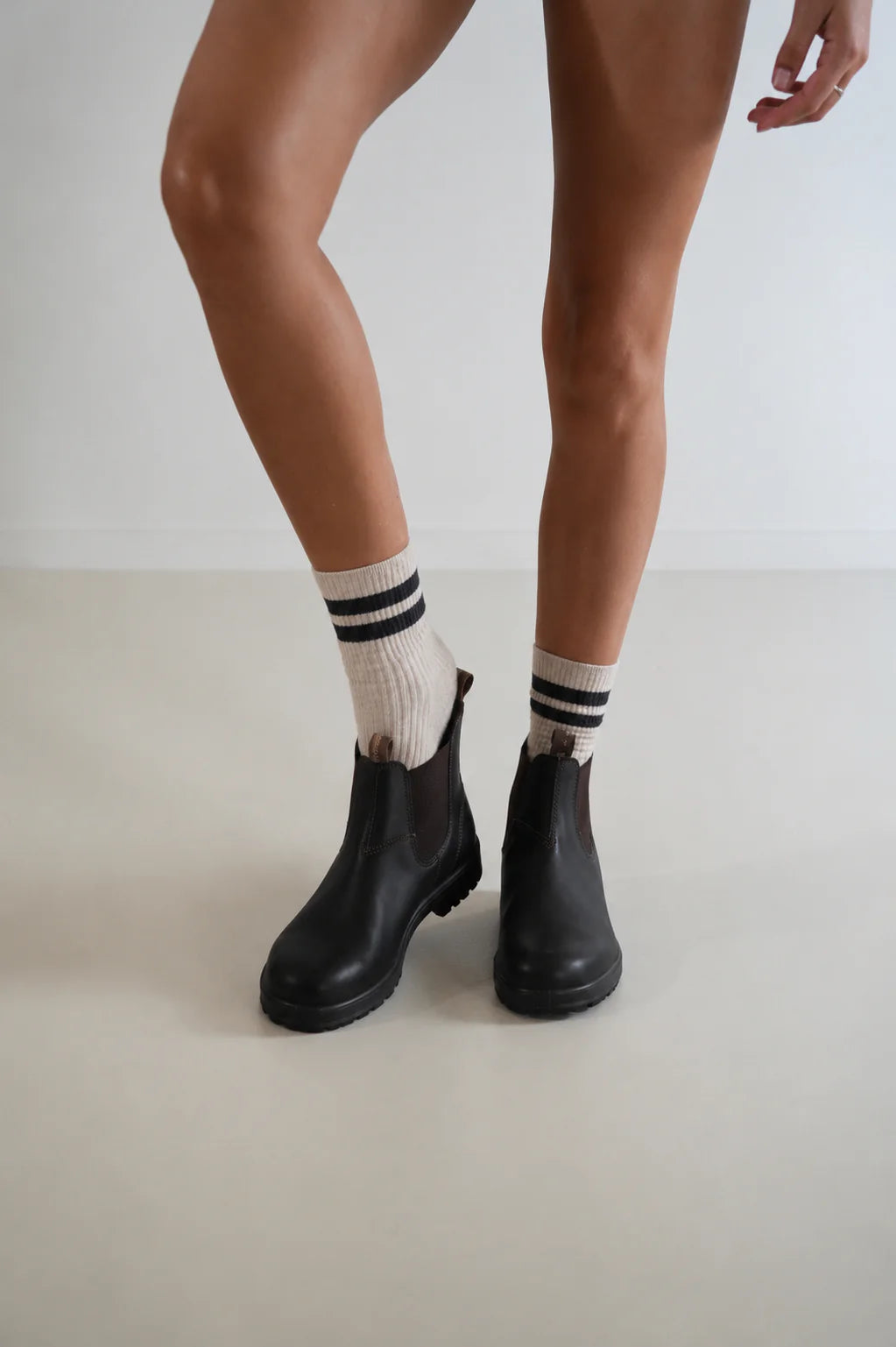 Classic Cotton Twin Stripe Charcoal