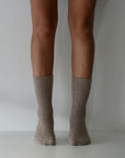Luxe / Cashmere Wool Socks / Taupe