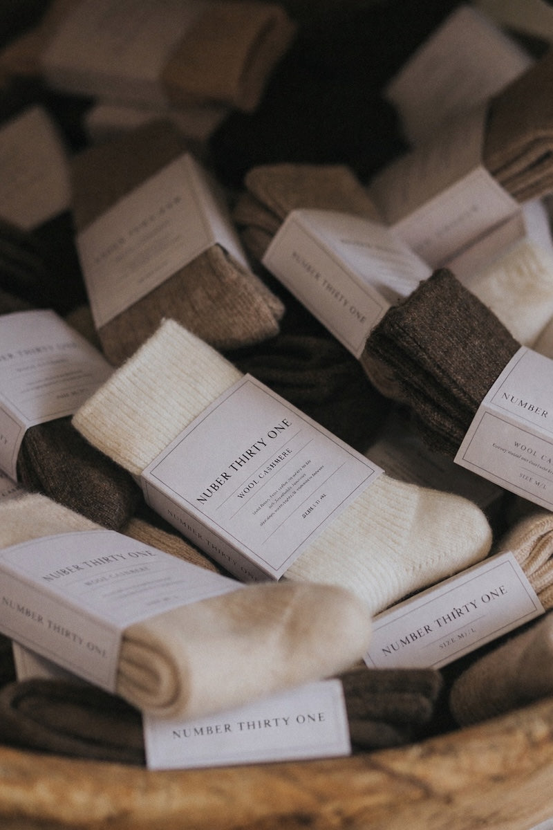 Ribbed / Cotton Socks / Taupe