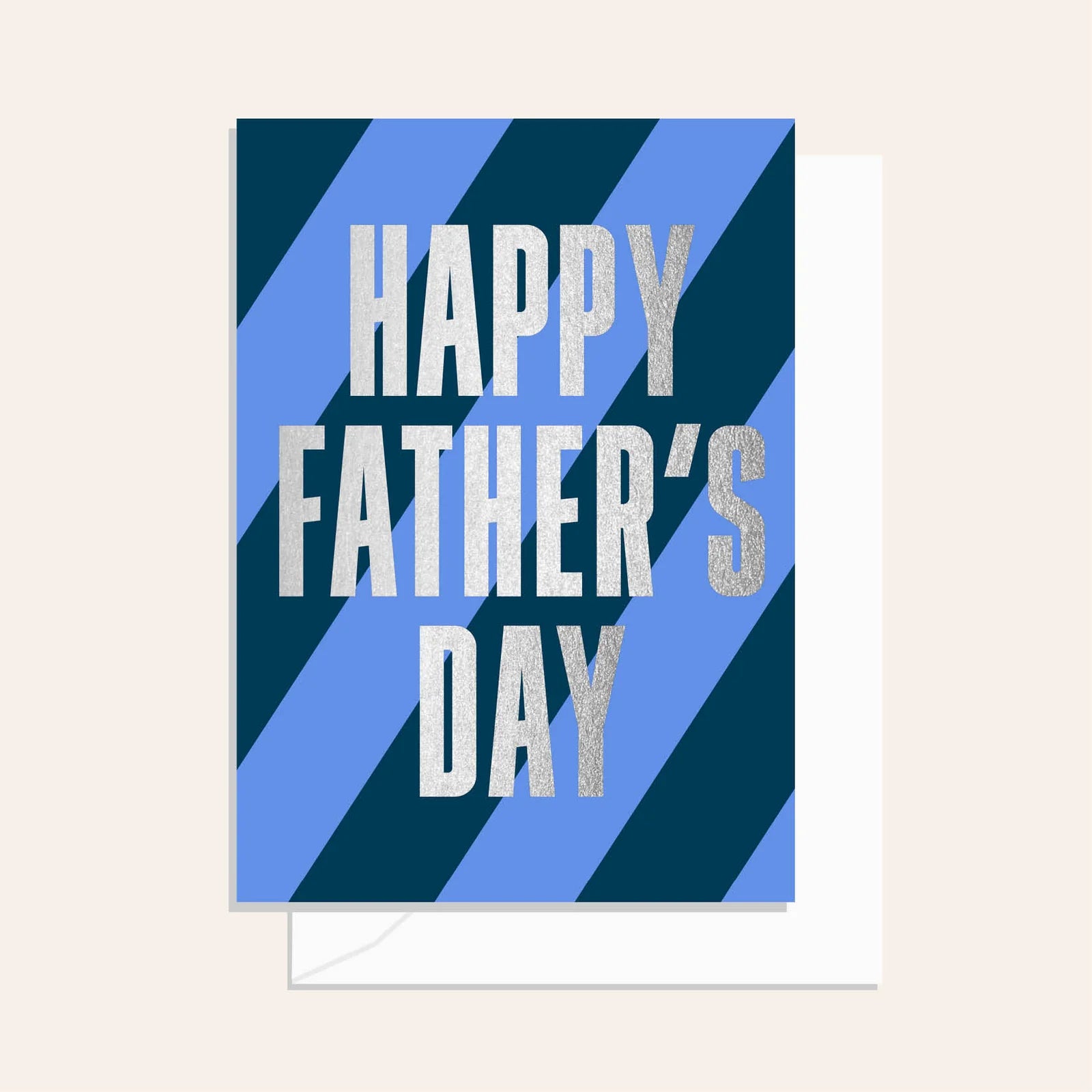 Greeting Card / Silver Father's Day Stripe / $3.15 unit / MOQ 1 pack of 6