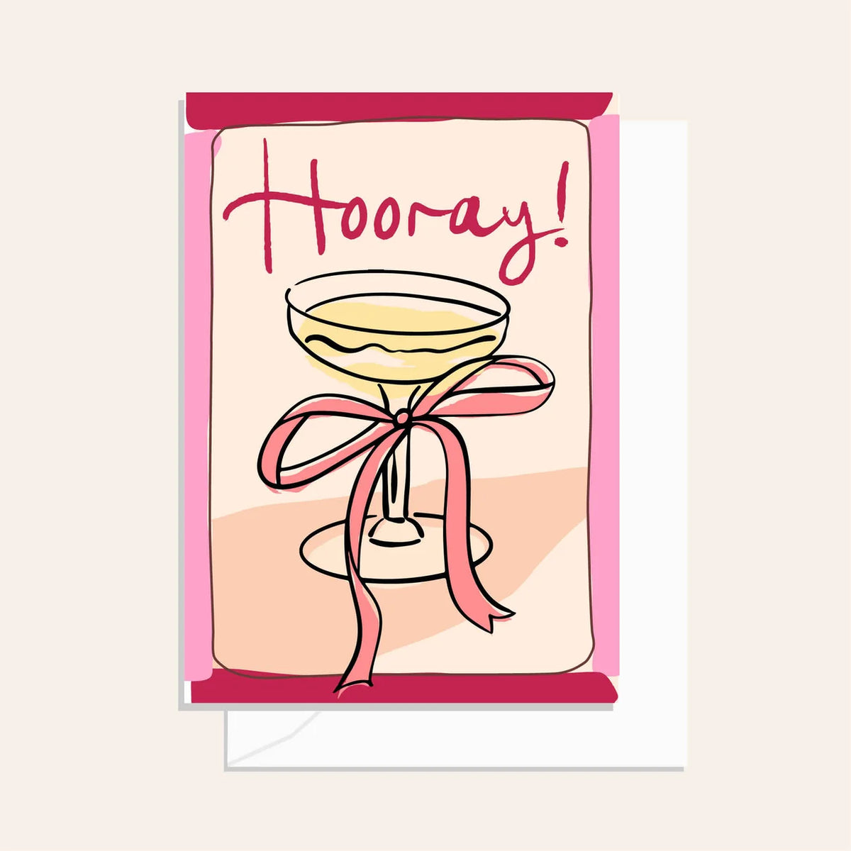 Greeting Card / Sip Sip Hooray Cherry / $2.95 unit / MOQ 1 pack of 6