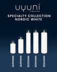 Flameless Candle / Specialty Pillars / Nordic White (MOQ 4)