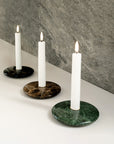 Flameless Candle / Taper Holders / Metal and Marble