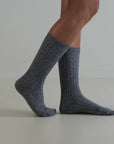 X Long / Cashmere Wool Socks / Charcoal