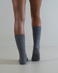X Long / Cashmere Wool Socks / Charcoal