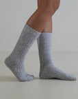 X Long / Cashmere Wool Socks / Grey Marle