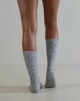 X Long / Cashmere Wool Socks / Grey Marle