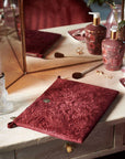 Cosmetic Flat Pouch / Large / Velvet Quilted / MOQ 1
