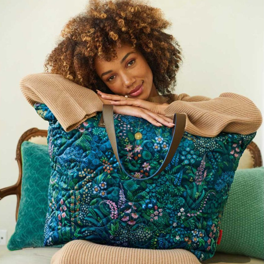 Tilda / Tote Bag / Querida Quilted Velvet / Dark Blue / MOQ 1